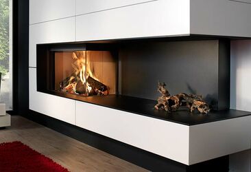 La cheminée Heat Pure 90 3 côtés est un des foyers à bois les plus esthétiques disponibles sur le marché.